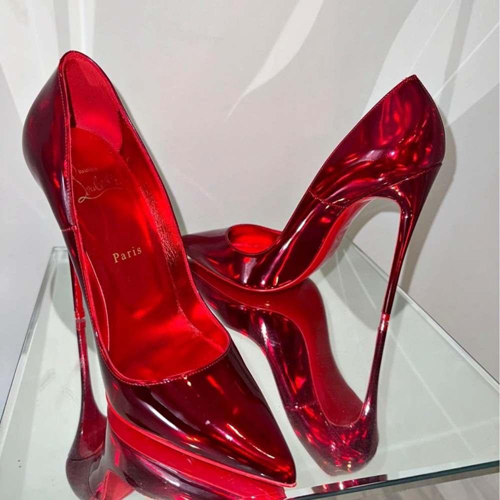 Christian Louboutin Red Patent Leather Stiletto Heels